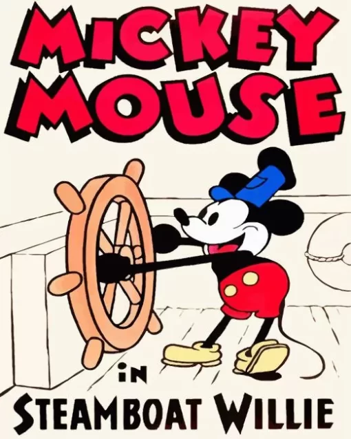 Steamboat Willie Mickey Mouse Diamond Painting