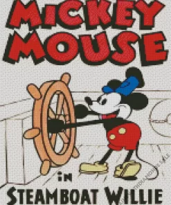 Steamboat Willie Mickey Mouse Diamond Painting