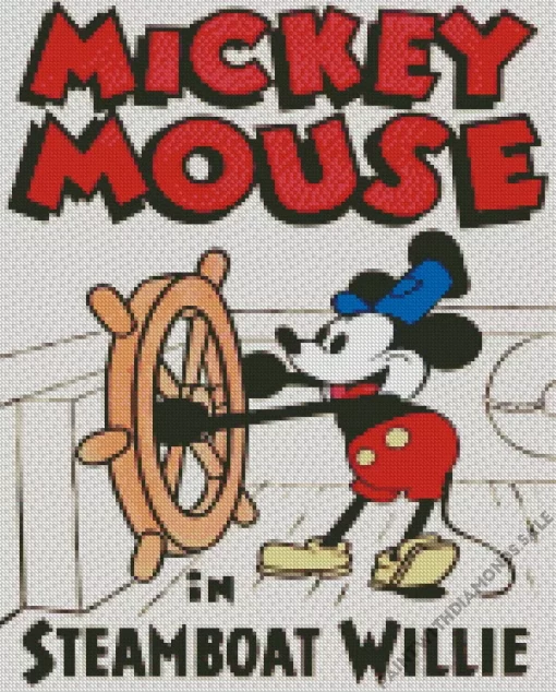 Steamboat Willie Mickey Mouse Diamond Painting