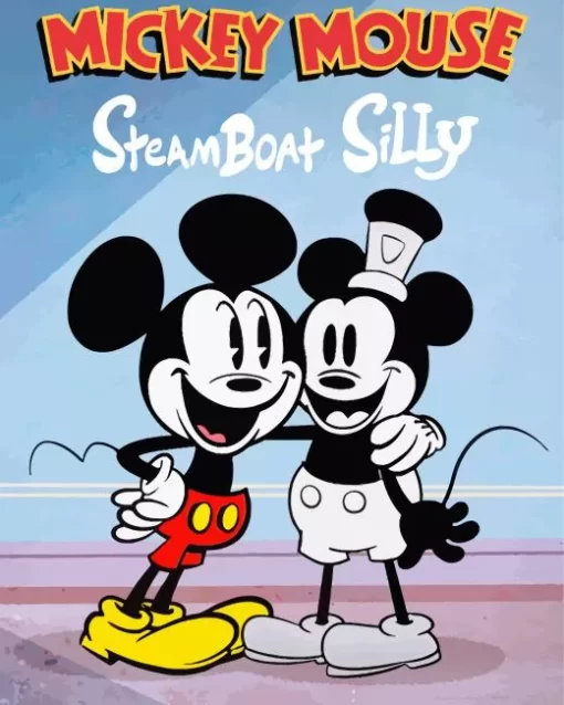 Steamboat Willie Mickey Mouse Poster Diamond Painting