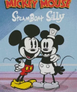 Steamboat Willie Mickey Mouse Poster Diamond Painting