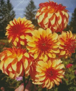 Stellar Dahlias Diamond Painting