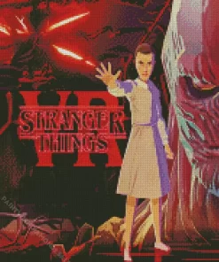 Stranger Things Illustration Poster Diamond By Numbers