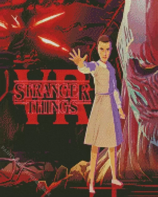 Stranger Things Illustration Poster Diamond By Numbers