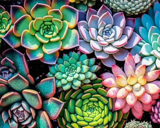 Succulents Plant Diamond Painting