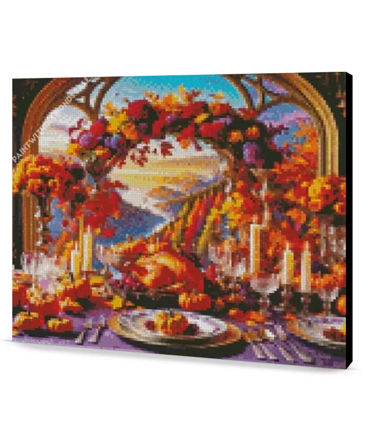 Thanksgiving Table Art Thanksgiving diamond painting kits