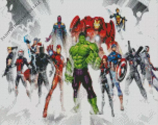 The Avengers Animation Diamond Painting