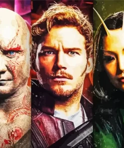 The Guardians of the Galaxy characters Diamond With Numbers