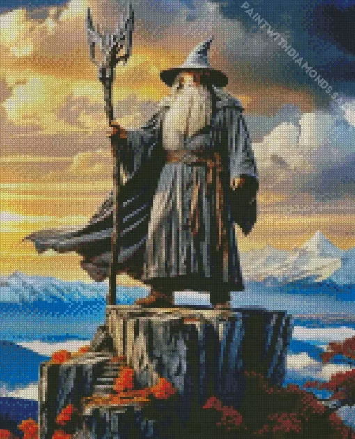 The Lord Of The Rings Gandalf Diamond By Numbers