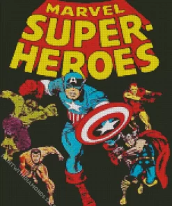 The Marvel Super Heroes Poster Diamond Paintings