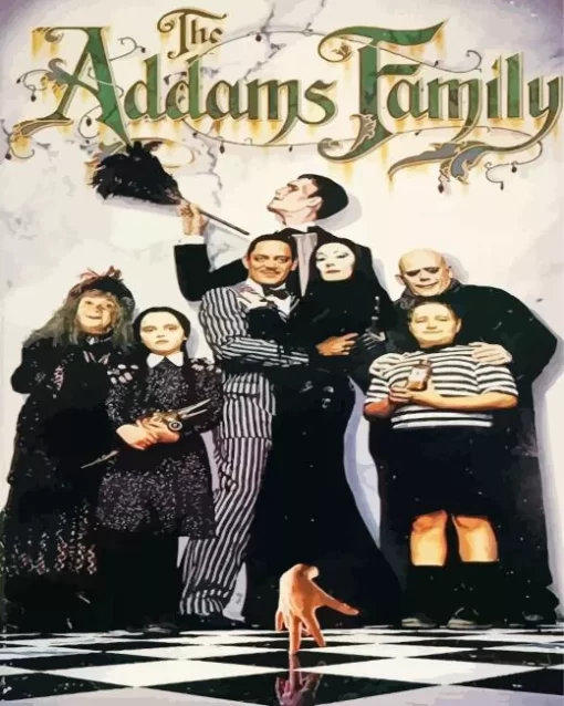 The addams family poster Diamond Paintings