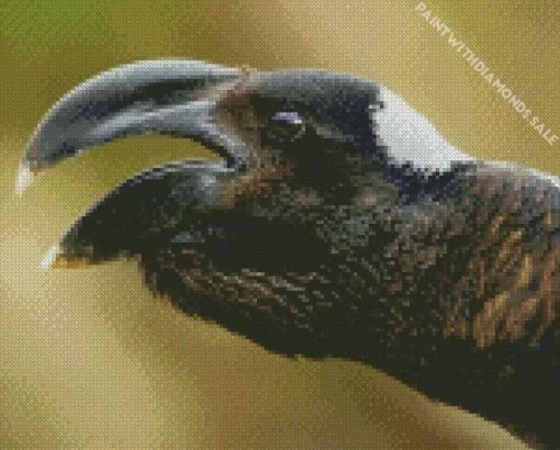 Thick Billed Raven Close Up Diamond Painting