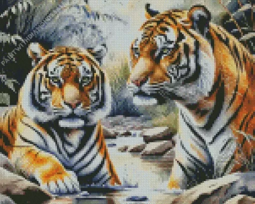 Tiger Couple Diamond Painting