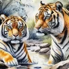 Tiger Couple Diamond Painting