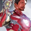 Tony Stark iron man Diamond With Numbers