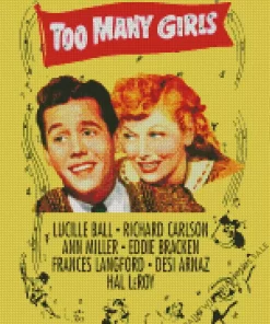 Too Many Girls Lucille Ball Diamond Painting