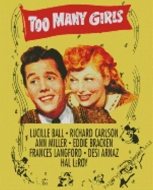 Too Many Girls Lucille Ball Diamond Painting