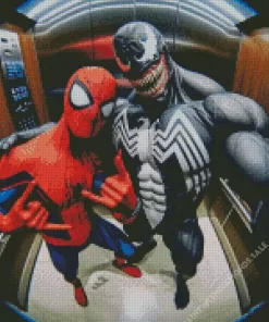 Venom And Spider Man Selfie Diamond Paintings