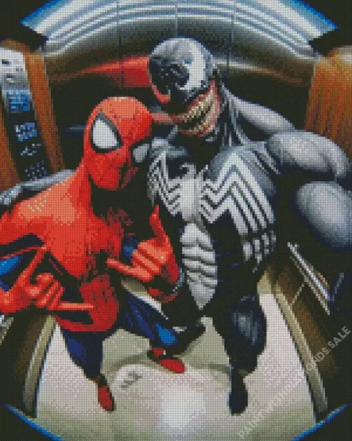 Venom And Spider Man Selfie Diamond Paintings