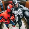 Venom And Spider Man Selfie Diamond With Numbers