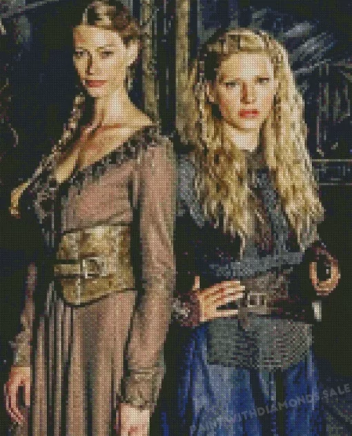 Vikings Aslaug And Lagertha diamond paints