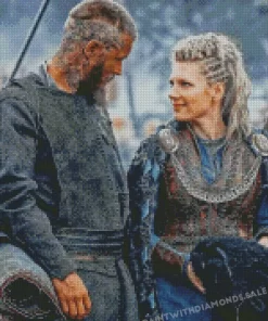 Vikings Lagertha And Ragnar diamond paints