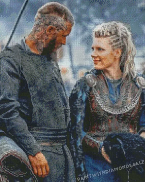 Vikings Lagertha And Ragnar diamond paints