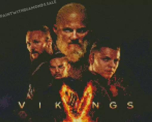 Vikings serie poster diamond paints