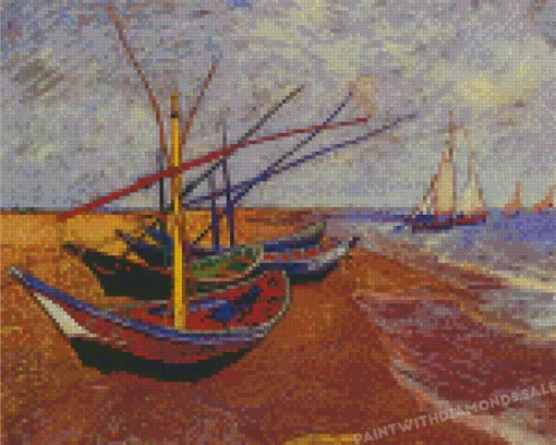 Fishing Boats Vincent Van Gogh Diamond Paintings