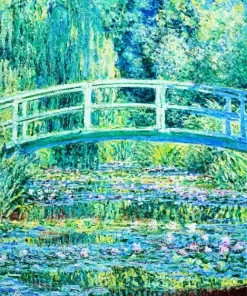 Waterlilies and Japanese Bridge diamond painting