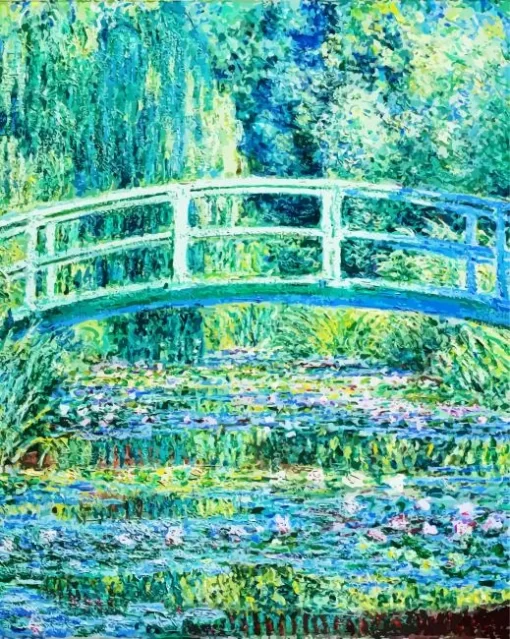 Waterlilies and Japanese Bridge diamond painting