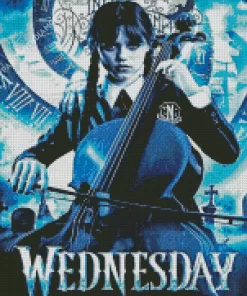 Wednesday Addams Movie Diamond By Numbers