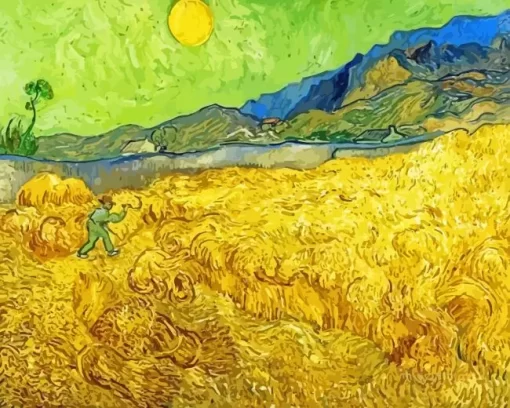 Wheatfield With A Reaper Diamond Paintings