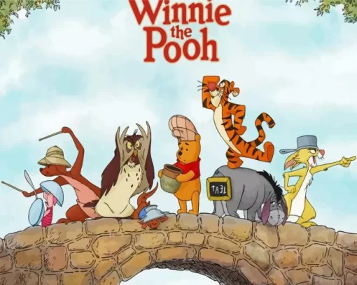 Winnie The Pooh Cartoon Poster Diamond Painting