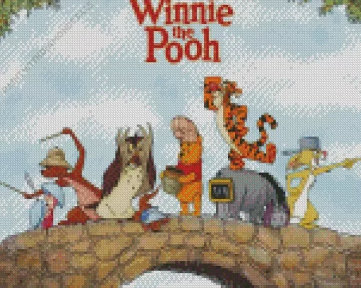 Winnie The Pooh Cartoon Poster Diamond Painting