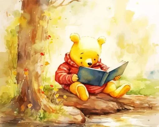 Winnie The Pooh Reading Diamond Painting