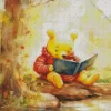 Winnie The Pooh Reading Diamond Painting