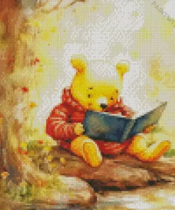 Winnie The Pooh Reading Diamond Painting