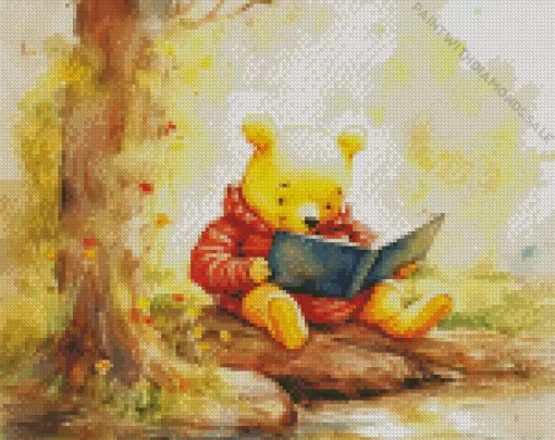 Winnie The Pooh Reading Diamond Painting