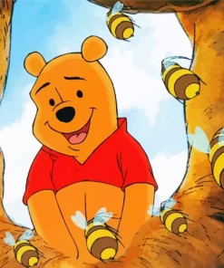 Winnie The Pooh With Bees Diamond Painting