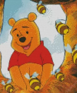 Winnie The Pooh With Bees Diamond Painting