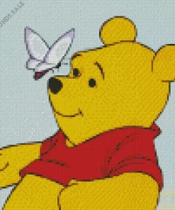 Winnie The Pooh With Butterfly Diamond Painting