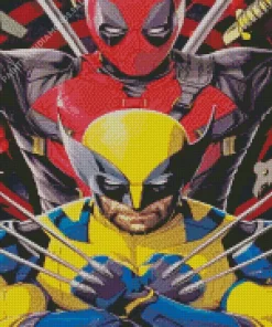 Wolverine and deadpool Diamond Paintings