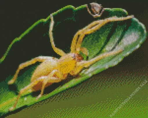 Yellow Sac Spider Insect Diamond Painting