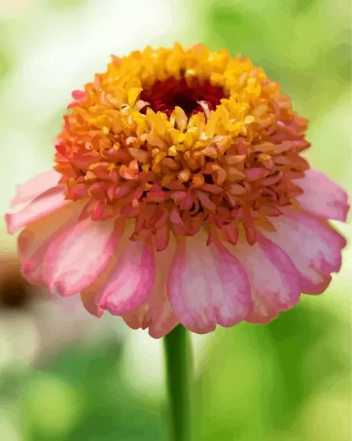 Zinnia Zinderella Peach Diamond Painting