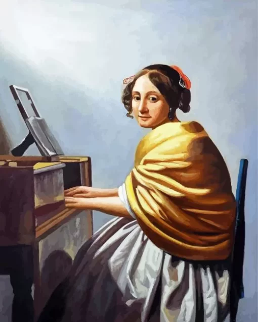 A Young Woman Seated At The Virginals Diamond Paintings