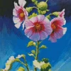 Abstract Hollyhock Flowers Diamond Painting