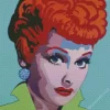 Abstract Lucille Ball Diamond Painting