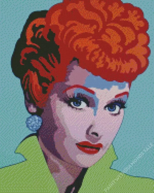 Abstract Lucille Ball Diamond Painting