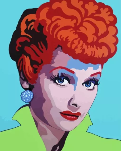 Abstract Lucille Ball Diamond Painting